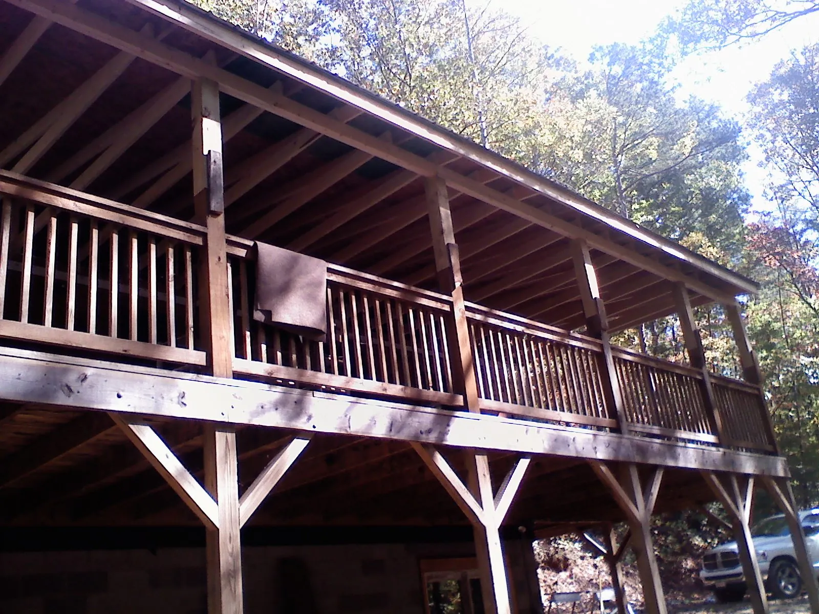 Timber framing under a new elevated porch and deck — Roof Leak Repair in Imlay by Roofing Brothers